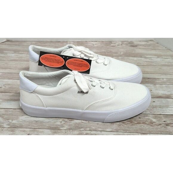 Lugz MELIPC-100 Mens Size 9 White Round Toe Lace Up Low Top Sneaker Shoes - Picture 1 of 11